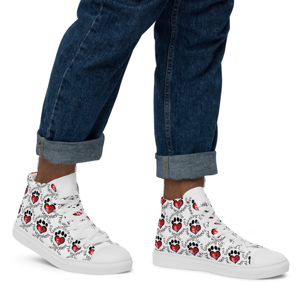 Image of Men’s high top canvas shoes