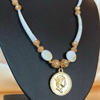 Image 2 of Dentalium Necklace (brown/gold)