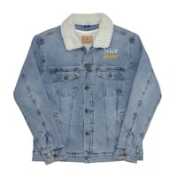 Image 4 of Nice Jacket! Unisex Denim Sherpa Jacket