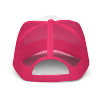 Image 22 of HOT GIRLS SAVE LIVES - THE TWO TONE FOAM TRUCKER HAT IN PINK 