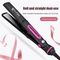Image 2 of 2-in-1 Hair Straightener & Curler – 220V Professional PTC Heating Flat Iron for Salon & Home Use