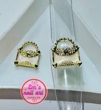 White & gold handbag 