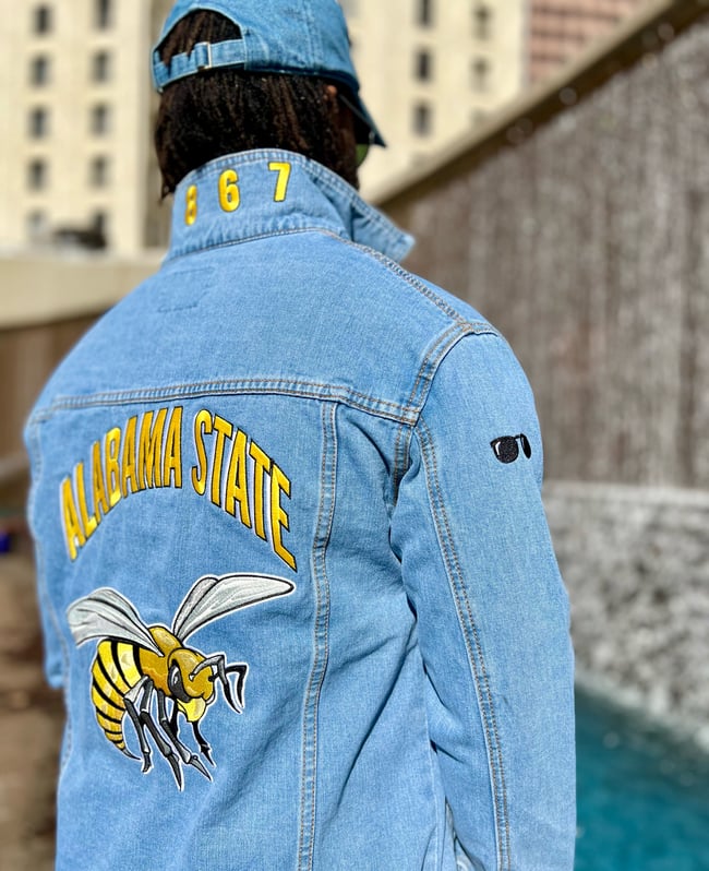 Alabama State U Denim Jacket 2.0 Chicer Collegiate