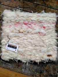 Image 3 of White & Pink Rug / Throw