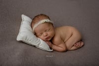 Image 4 of fond + wrap + headband taupe marbré