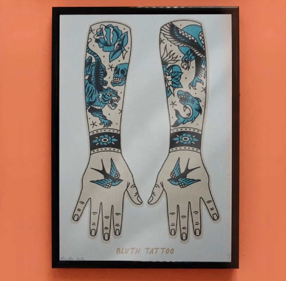 Tattoo Risograph Print