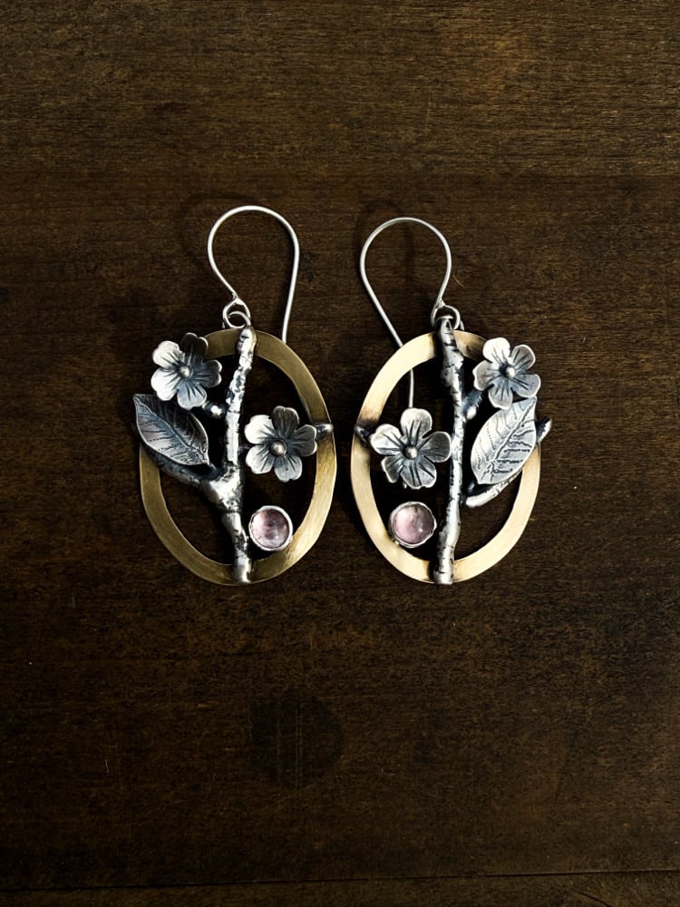 Image of First Blooms of Spring Cherry Blossom Earrings