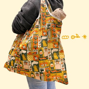 Autumnal Quilt Packable Tote  Bag