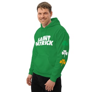 Image of Listen To Saint Patrick Unisex Green Hoodie