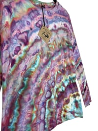 Image 7 of S Ladies Long-Sleeve Stretch Tee in Prism Agate Ice Dye