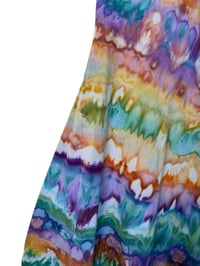 Image 7 of XS Stretch Knit Fit and Flare Midi Dress in Earthy Agate Ice Dye