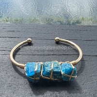 Image 7 of Raw Crystal Cuff Bangle Bracelets 