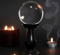 Image 3 of Small Coloured Crystal Ball on stand, Different Colours to choose from 