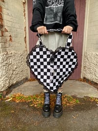 Image 1 of Heart Checkerboard Tote