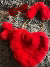Image 4 of Red Heart Fur Bag