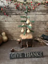 Give Thanks- Tree cart with sign 