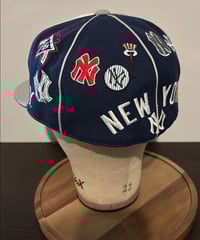Image 4 of Fitted 7 1/2 - New York Yankees - All Over Team Logos - American Needle