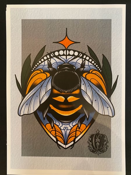 Image of A4 bee print 
