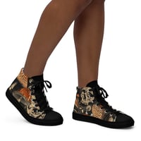 Image 2 of Goblincore Skull and Mushroom Grunge/Punk Women’s High Top Canvas Shoes