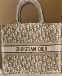 D Tote Bag - Cream & Gold