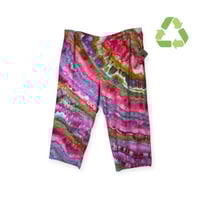 Image 1 of ♻️ UPCYCLED 2X Petite Plus Knit Pocket Pants in Euphoria Agate Ice Dye