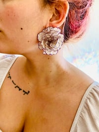 Image 2 of 🤍White Carnations🤍 Studs