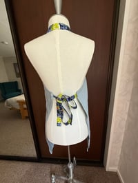 Image 3 of Sleeping Whippet Apron - Light Blue