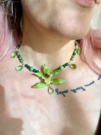 Image 1 of 💚Glow in the Dark Cymbidium Choker💚