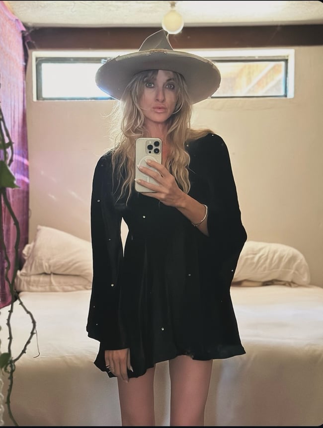 70s Betsey Johnson Alley Cat rare studded angel sleeve dress