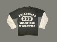 Black waffle half sleeve tee