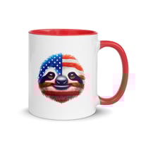 Image 14 of Independence Day Sloth USA Flag Coffee Mug