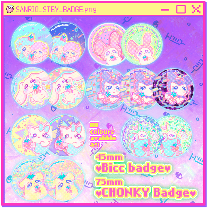 Sanrio STBY Badges!