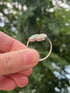 Silver Gemstone Twist Ring with Morganite and Aventurine Image 3