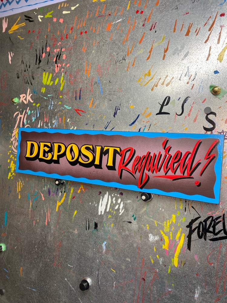 Deposit sign 
