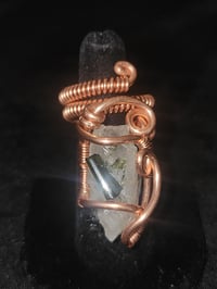 Image 1 of Adjustable Green Tourmaline w/quartz, Brazil