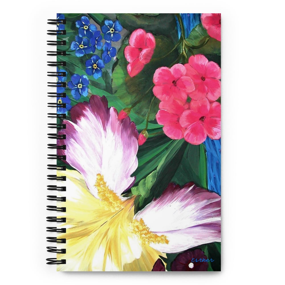 Image of Spiral notebook - Yellow Iris by Esther Scott