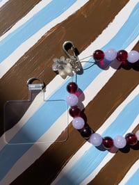 Image 5 of glass bead phone charms with trinket 