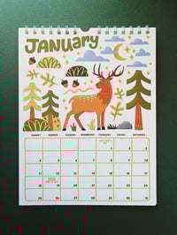 Image 5 of 2026 Illustrated Wildlife Calendar Letter Size