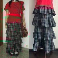 Image 2 of Vintage green plaid skirt 