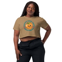 Image 4 of SIDTHEVISUALKID ELECTRIC PEACH crop top