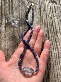 Image 5 of *new* BLUE AVENTURINE + GRAY QUARTZ necklace