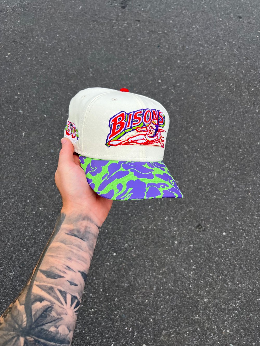 Image of 1 OF 1 BUZZ LIGHTYEAR BUFFALO BISONS CUSTOM FITTED CAP 