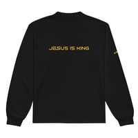 Image 4 of I Can I Am "Jesus Is King" Premium heavyweight long sleeve shirt