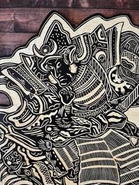 Image 2 of Ronin & Tiger Woodcut