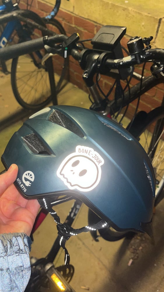 Hi vis skull sticker