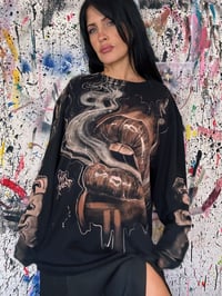 Image 3 of “SMOKE” BLEACH PAINTED LONG SLEEVE T-SHIRT XL