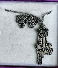 Image 2 of Vintage 70s–80s Van Dell Sterling Disney Tigger Necklace & Earrings