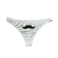 Image 1 of black mustache panty XL