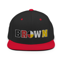 Image 5 of LOWER AZ BROWN 4 Directions Snapback Hat