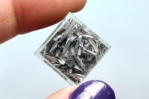 Image of Aluminum Ribbons 7-piece dice set (inked upon order)